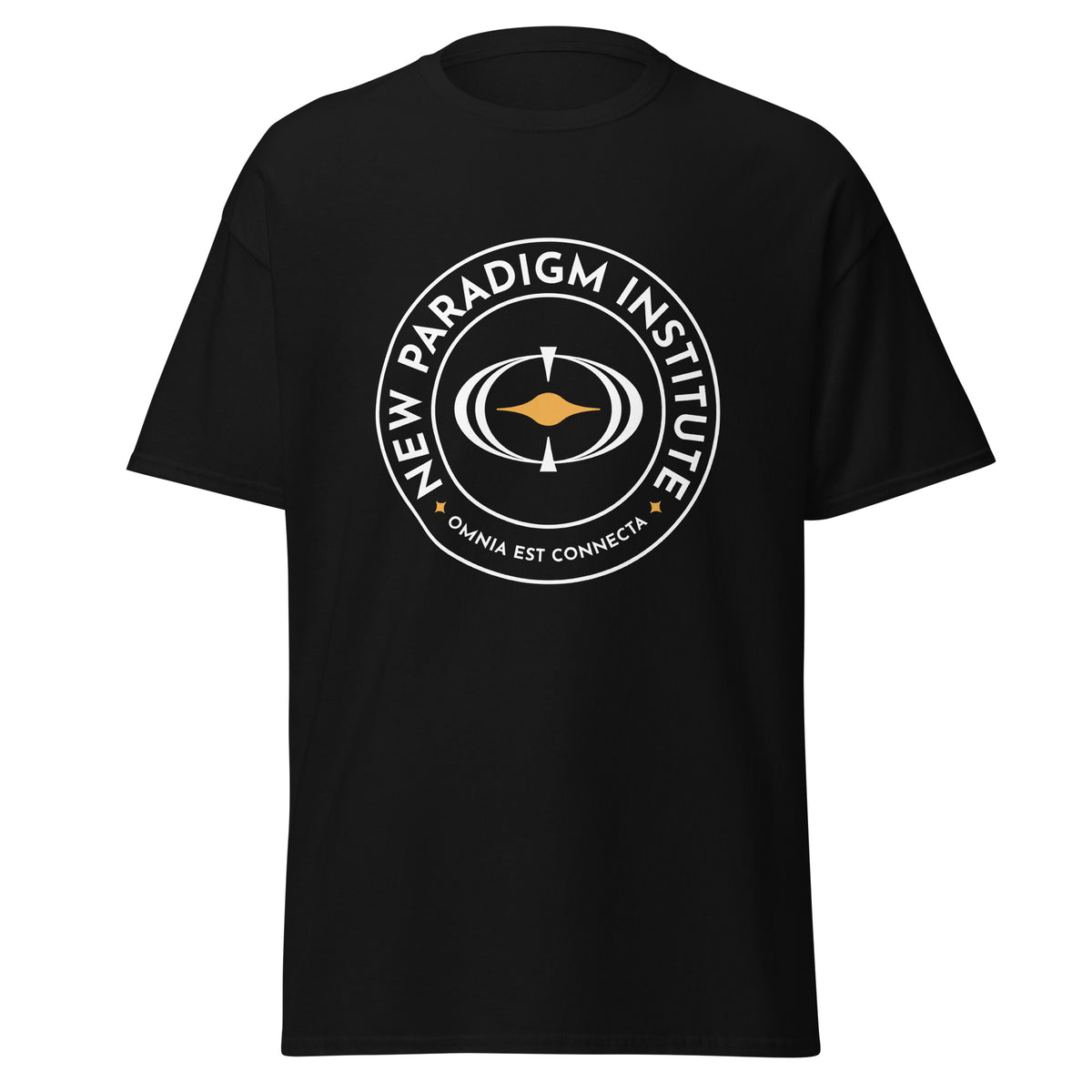 NPI Logo Classic Tee in Black with white and gold logo